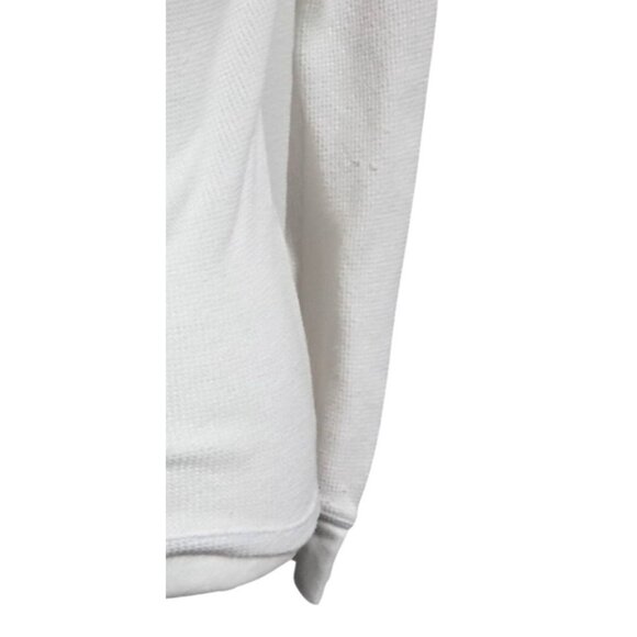 Vintage Y2K Aeropostale White Thermal Hoodie Scoop Neck Butterfly Logo M 2000s A - Picture 11 of 12